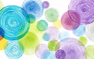 Abstract overlapping circles representing collaboration and shared perspectives